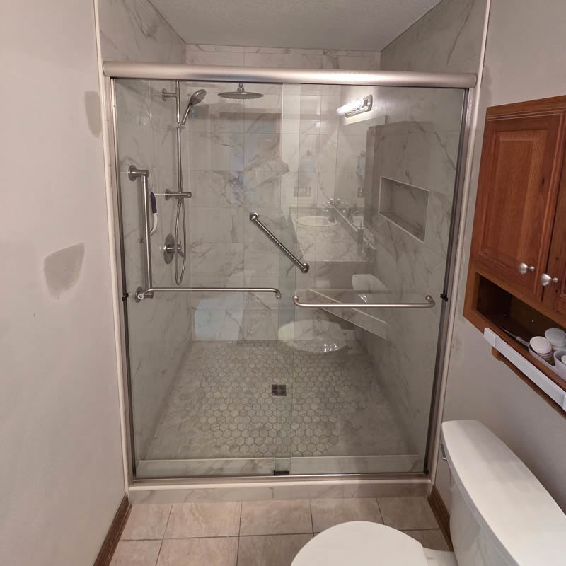 After walk in shower