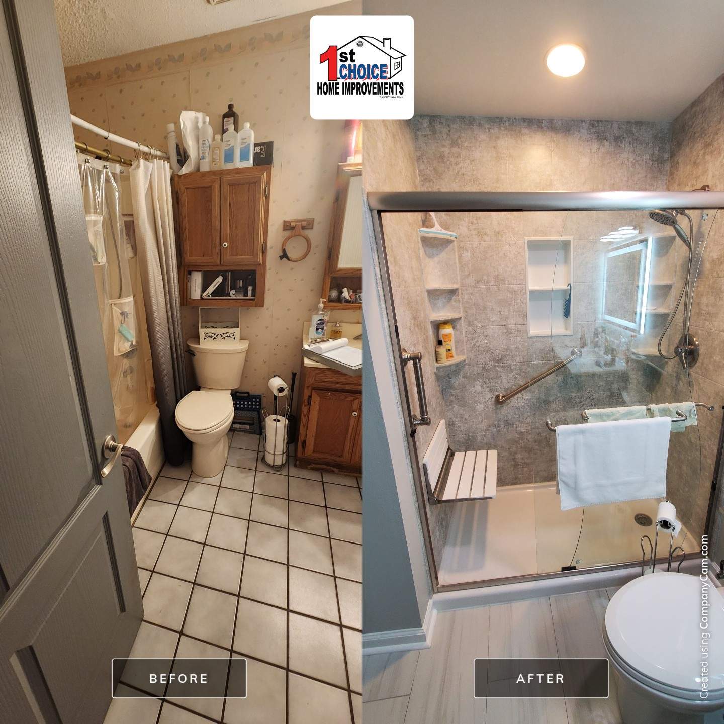 Before and after walk in shower 4